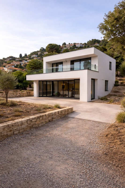 Construction d’une villa contemporaine à Marseille avec prestations sur mesure et accompagnement clé en main dans les Bouches du Rhône 