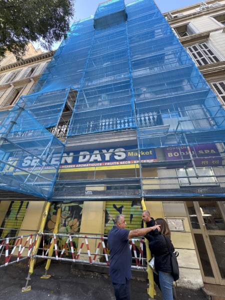 Echafaudage monté par GB Batiment 5Bd Dugommier