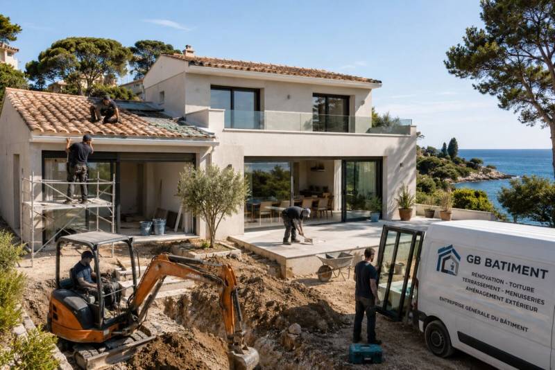 Rénovation complète de villa à Carry-le-Rouet par GB Batiment