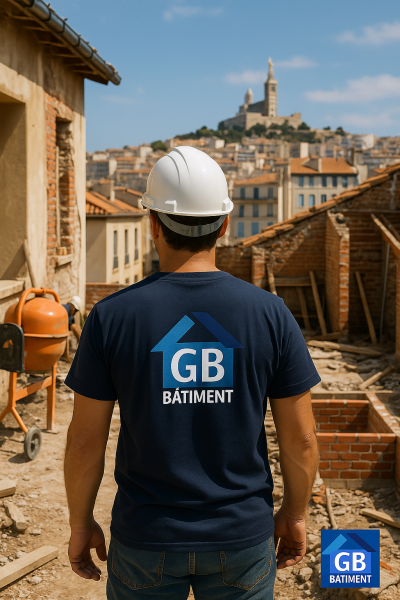 Chantier en cours à Marseille – équipe GB Batiment